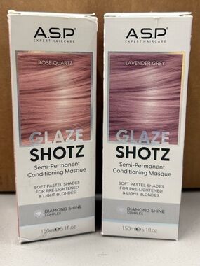 Glaze‎ Shotz Semi-Permanent Conditioning Masque - Rose Quartz & Lavender Grey